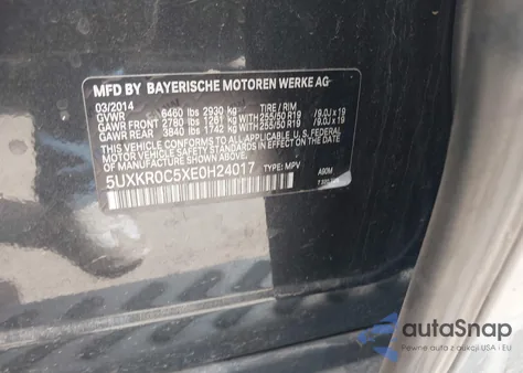 2014 BMW X5 xDrive35I from USA, damaged, VIN 5UXKR0C5XE0H24017